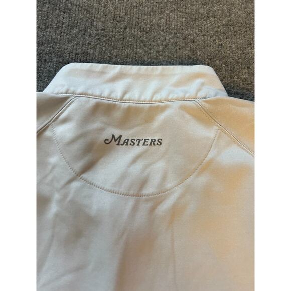 Masters Tech Mens Gray Augusta National Golf Club Zip Long Sleeves Pullover Sz L - Picture 4 of 9